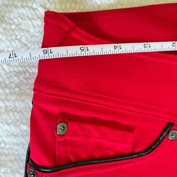 Nygard Slims Red Jegging Pants L (14–16) Stretch Pull-On Black Trim - Picture 5 of 10